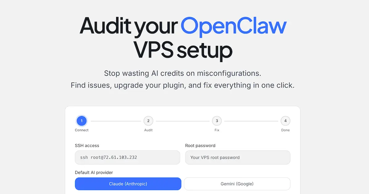 VPS audit tool